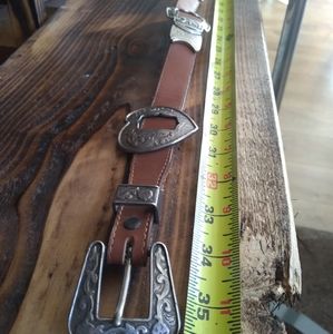 Vintage leather Justin boots Western belt 1994 limited edition.